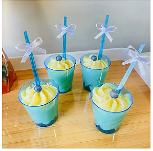 Copo Doces Ceia 10Ml Azul Bebe C/50 Plural