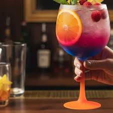 Taça Gin 400ml Neon Cristal Base Laranja - Mtsz