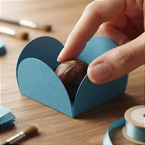 FORMINHA 4 PETALAS AZUL TURQUESA C/50 - FUN FESTAS