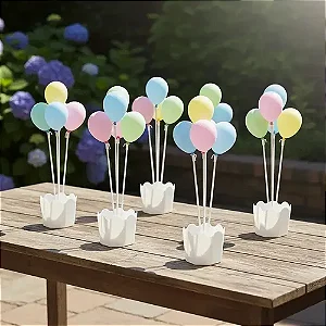 Suporte Balao Cachepot 5 Hastes Branco - Rt Brasi