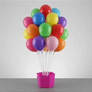 Suporte Balao Cachepot 5 Hastes Pink - Rt Brasi