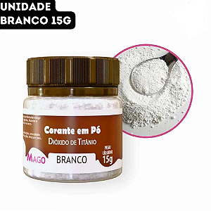 CORANTE EM PÓ PARA CHOCOLATE 15G DIOXIDO DE TITÂNIO - MAGO