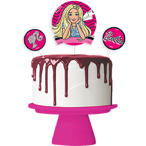 Topo de Bolo Barbie Festcolor