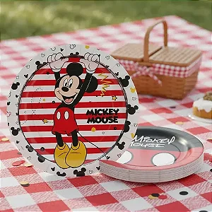 Prato 18 Centímetros Mickey Mouse c/8 - Regina