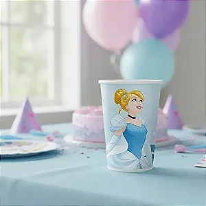Copo Papel 180ml Cinderela Clássica c/8 - Regina