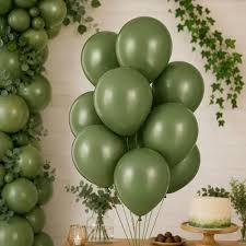 BALAO VERDE EUCALIPTO 9 POLEGADAS C/50 - HAPPY DAY