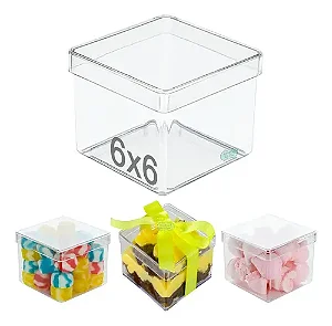 Caixa Acrílica 6x6cm Transparente - Plast Qualy