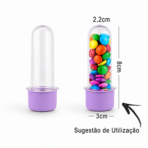 Tubete 8cm Lilás - Plast Qualy