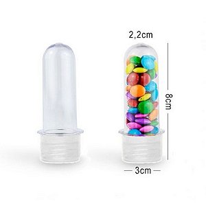 Tubete 8cm Branco c/10 - Plast Qualy