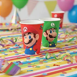 Copo de Papel 200ml Super Mario c/8 - Festcolor