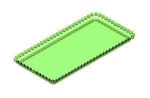 BANDEJA ESFERA RETANGULAR 25X13 VERDE NEON
