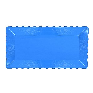 Bandeja Retangular 30X15Cm Azul Escuro - Plast Art