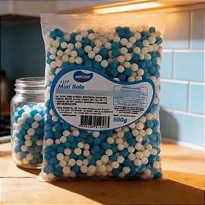 Mini Bala 500G Azul/Branca - Horizon
