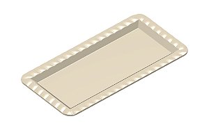 Bandeja Retangular 15X30 Bege - Honorio