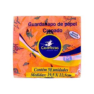 Guardanapo Papel 19,5x22,5cm Halloween Laranja c/50 - Camp Festas