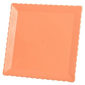 Bandeja Quadrada 30X30Cm Salmao - Plast Art