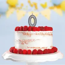 Vela Puro Glitter Prata