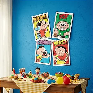 Quadro Decorativo Turma da Mônica New c/4 - Festcolor