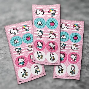 Adesivo Redondo Hello Kitty c/30 - Festcolor