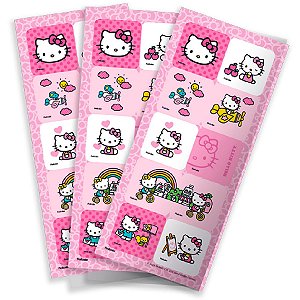 Adesivo Quadrado Hello Kitty com 30 - Festcolor
