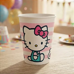Copo Papel 200ml Hello Kitty c/8 - Festcolor
