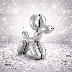 BALAO CANUDO PLATINO PRATA C/25 - PIC PIC