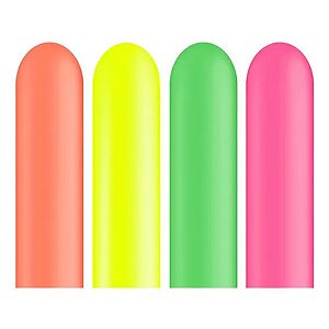 BALAO 260 NEON CANUDO SORTIDO C/25 - PIC PIC