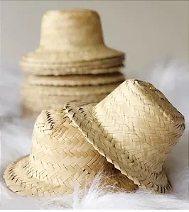 CHAPEU PALHA BONECA