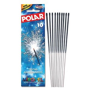 VELA SPARKLERS POLAR C/10 PARAFINADA