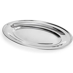 TRAVESSA INOX OVAL RASA 25CM