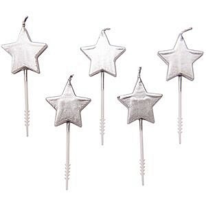 VELA ESTRELA PRATA C/4