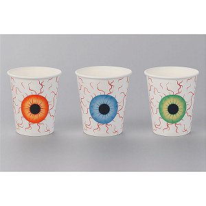 COPO PAPEL HALLOWEEN 270ML OLHOS C/10
