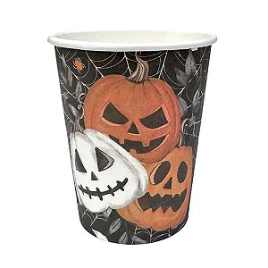 COPO PAPEL HALLOWEEN 270ML ABOBORAS C/10