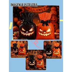 SACOLA PLASTICA HALLOWEEN C/8