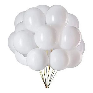 BALAO 9 LISO PARTY BRANCO C/50