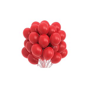 BALAO 9 LISO PARTY VERMELHO C/50