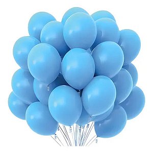 BALAO 9 LISO PARTY AZUL CLARO C/50