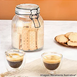 POTE RIVIERA HERMETICO CANELADO 1,4L - ALLMIX