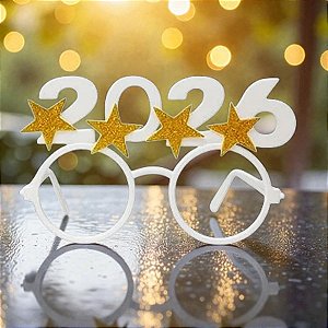 OCULOS UNITARIO ANO NOVO C/PURPURINA OURO