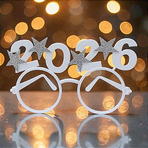 OCULOS UNITARIO ANO NOVO C/PURPURINA PRATA