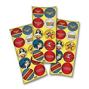 ADESIVO REDONDO MULHER MARAVILHA