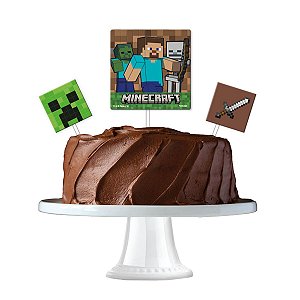 KIT TOPO DE BOLO MINECRAFT