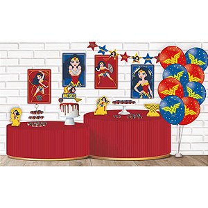 Kit Mesversario Mulher-Maravilha Kids - Festcolor