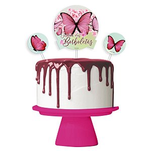 TOPO BOLO JARDIM DAS BORBOLETAS C/3