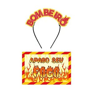 TIARA CARNAVAL C/PLACA BOMBEIRO