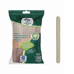 PALITO SORVETE NATURAL REDONDO C/100