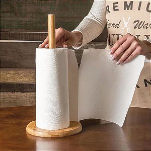 PORTA PAPEL TOALHA BAMBU