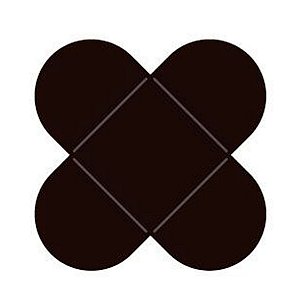 MINI PORTA FORMINHA PETALAS PRETO C/50