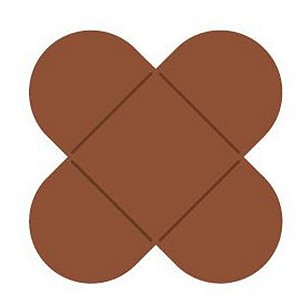 MINI PORTA FORMINHA PETALAS MARROM C/50