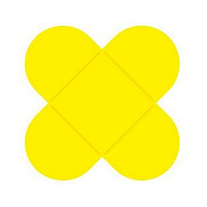 MINI PORTA FORMINHA PETALAS AMARELA C/50